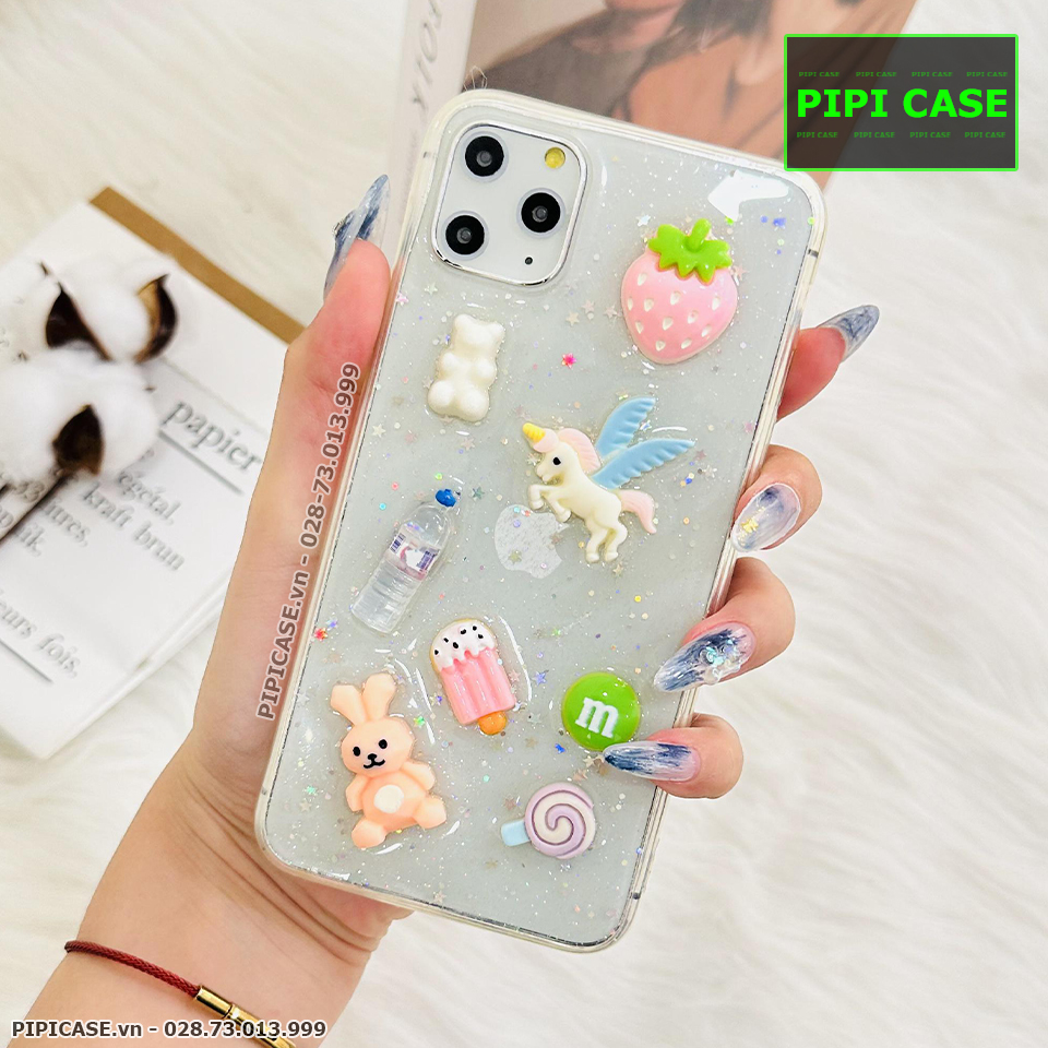 Ốp Lưng iPhone 11 Pro Max - Họa Tiết Nổi - Dâu Tây