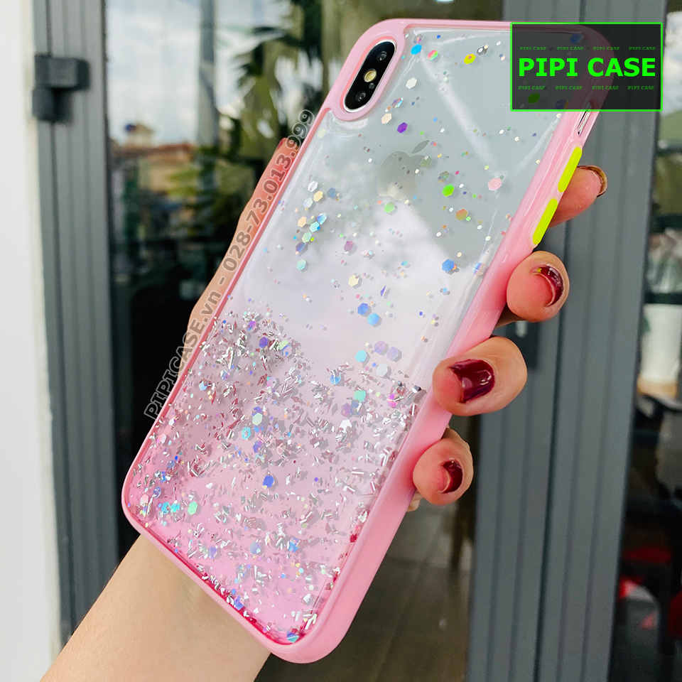 Ốp Lưng iPhone XS Max - Shining - Hồng
