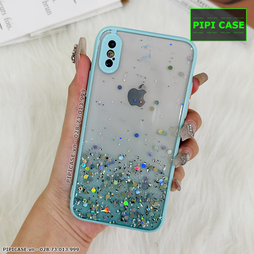 Ốp Lưng iPhone X / XS - Shining - Xanh