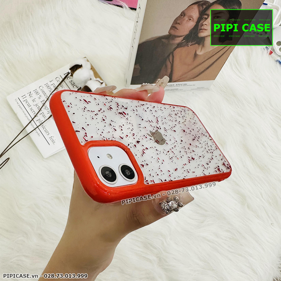 Ốp Lưng iPhone 11 - Lấp Lánh - Đỏ