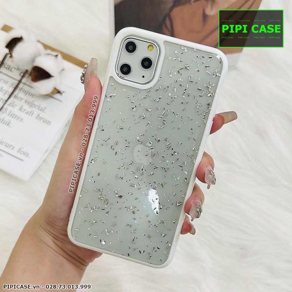 Ốp Lưng iPhone 11 Pro Max - Lấp Lánh - Trắng