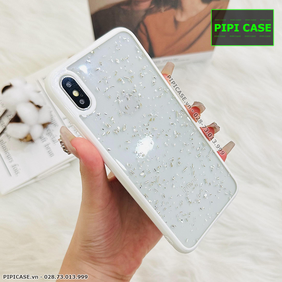 Ốp Lưng iPhone X / XS - Lấp Lánh - Trắng