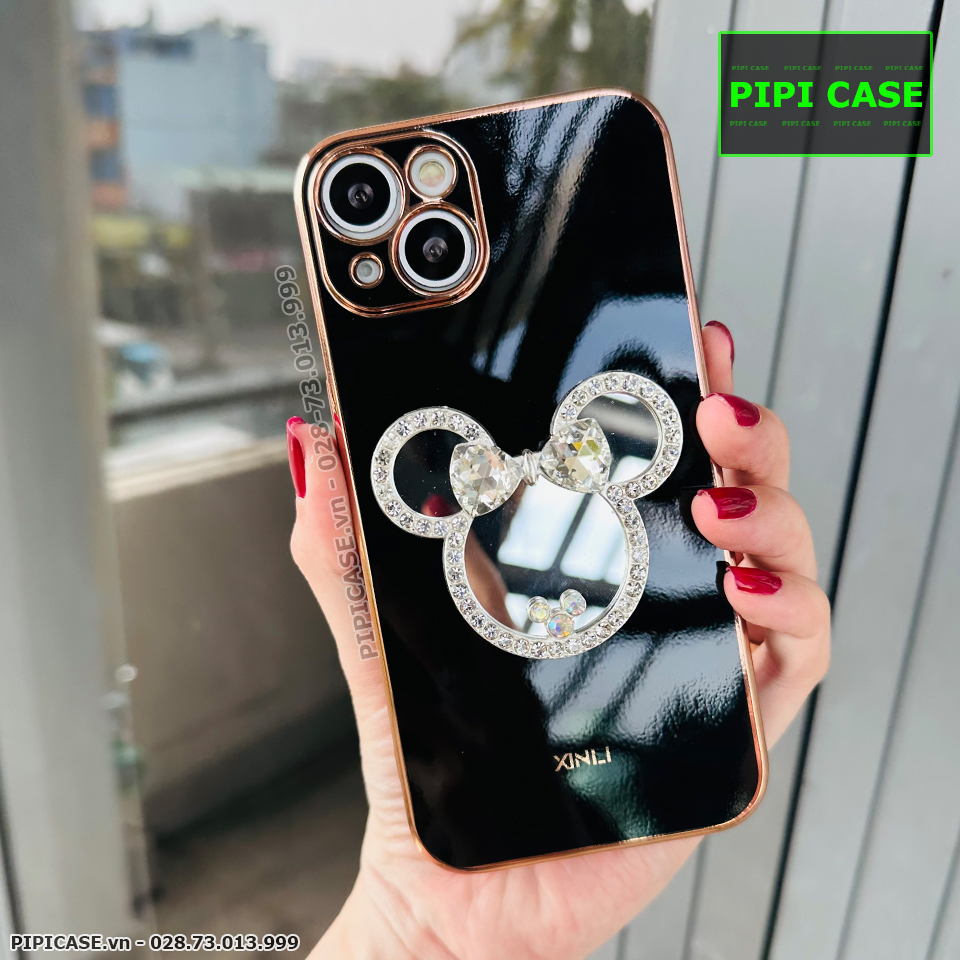 Ốp Lưng iPhone 13 - Mic Gương - Đen