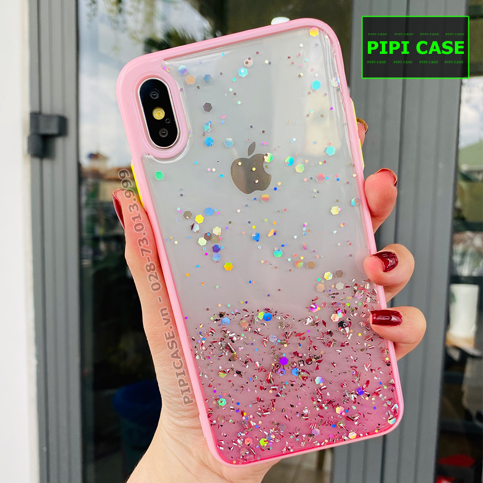 Ốp Lưng iPhone XS Max - Shining - Hồng
