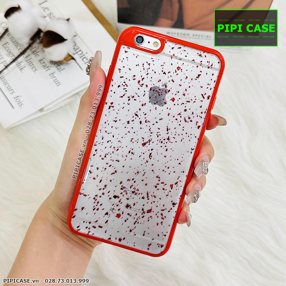 Ốp Lưng iPhone 6 / 6S - Lấp Lánh - Đỏ