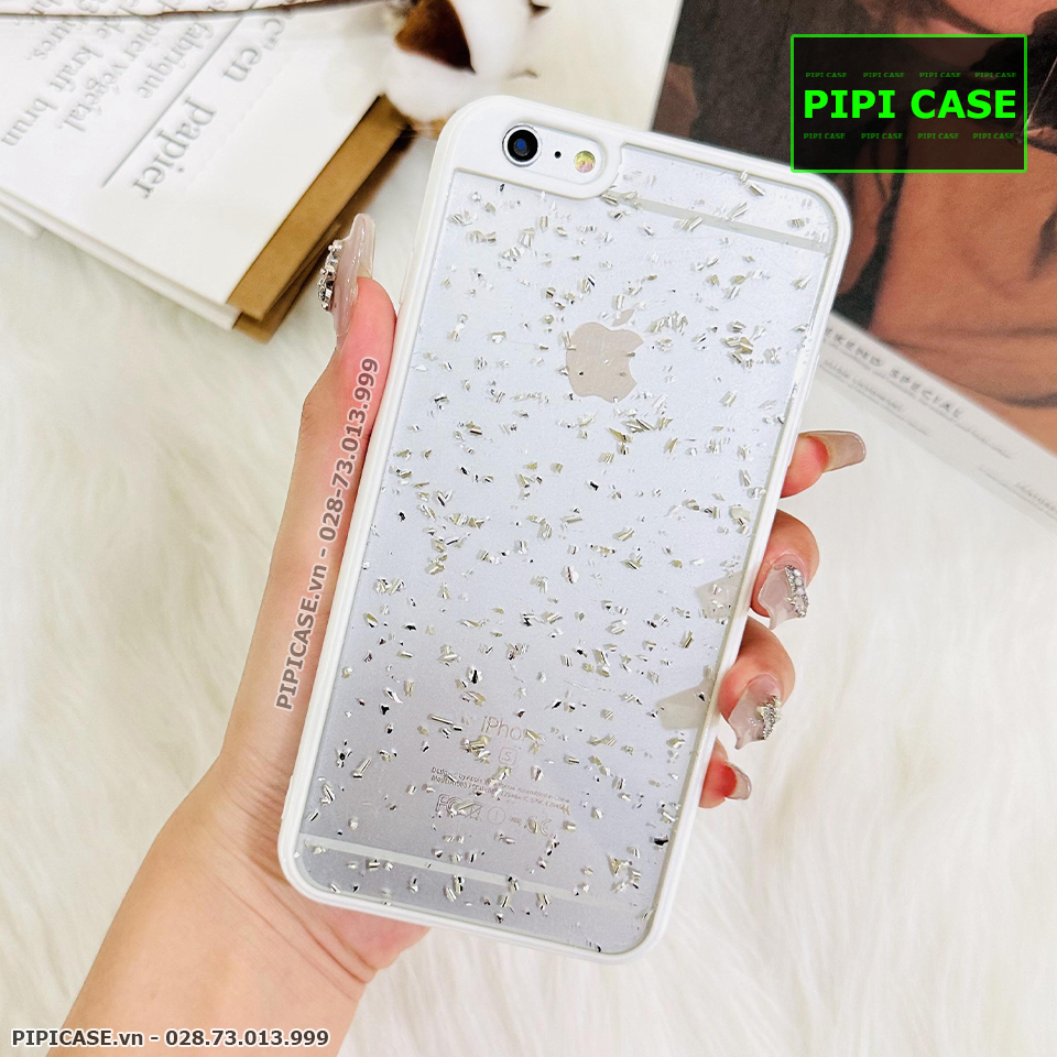 Ốp Lưng iPhone 6 Plus / 6S Plus - Lấp Lánh - Trắng