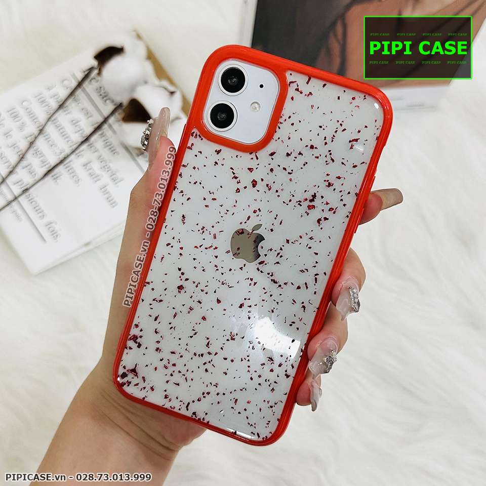 Ốp Lưng iPhone 11 - Lấp Lánh - Đỏ