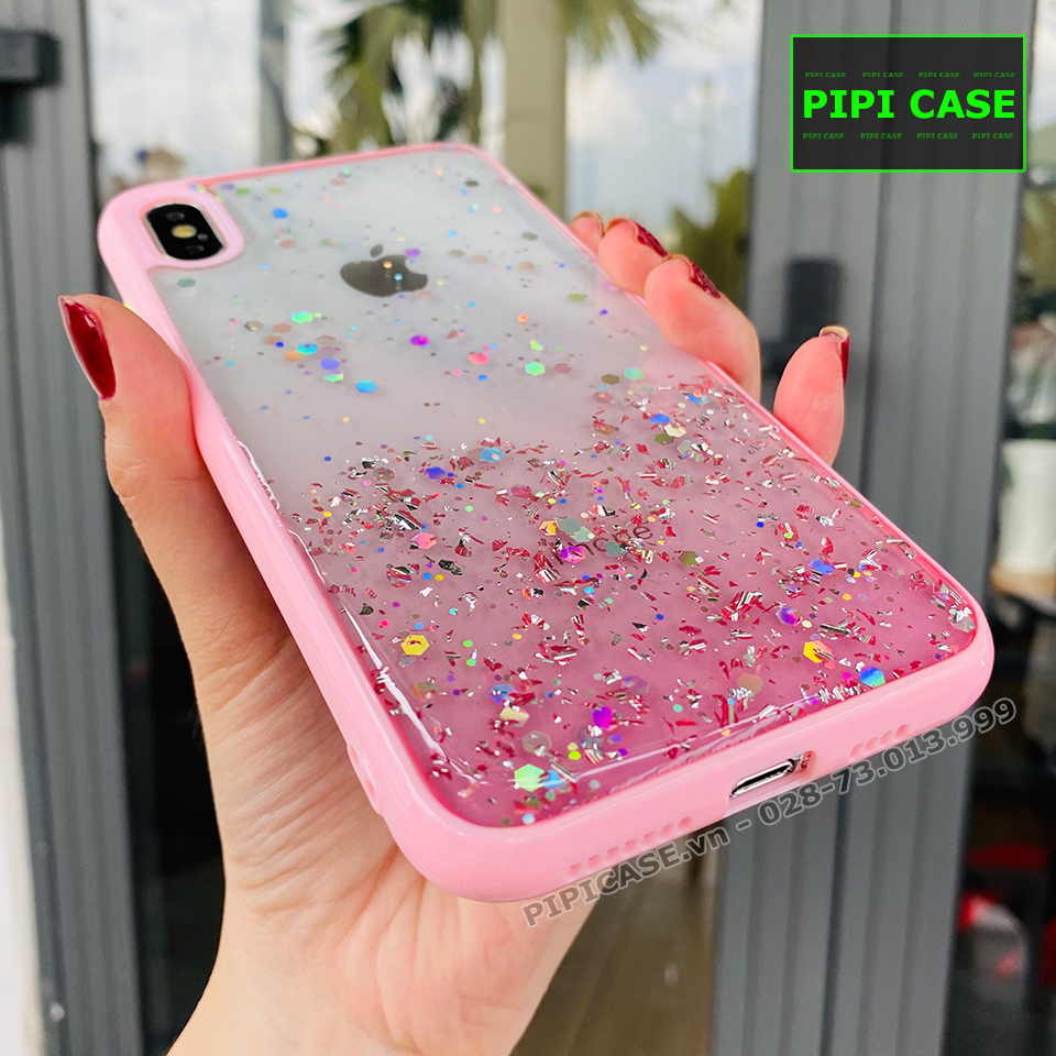 Ốp Lưng iPhone XS Max - Shining - Hồng