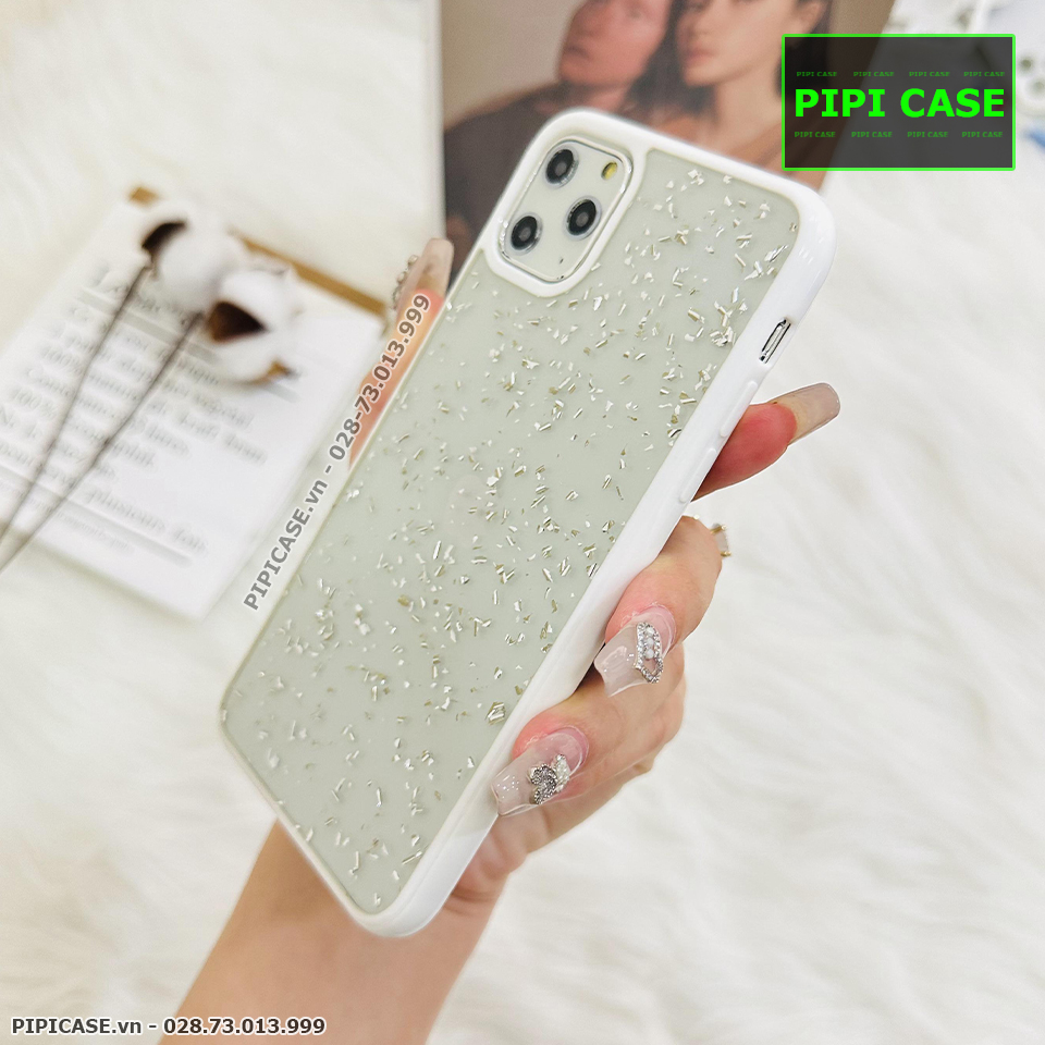 Ốp Lưng iPhone 11 Pro Max - Lấp Lánh - Trắng