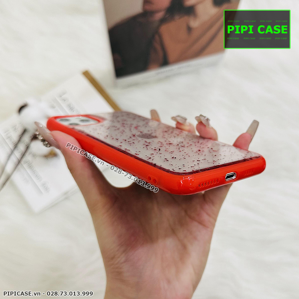 Ốp Lưng iPhone 11 Pro Max - Lấp Lánh - Đỏ
