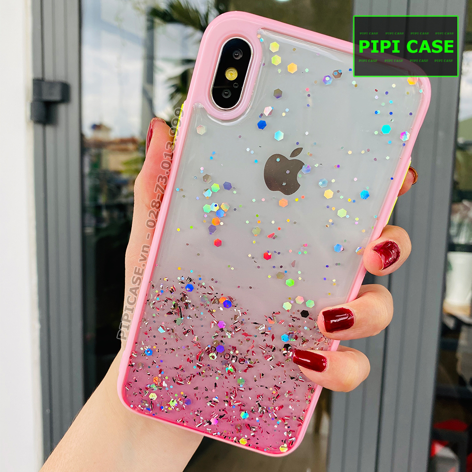 Ốp Lưng iPhone XS Max - Shining - Hồng
