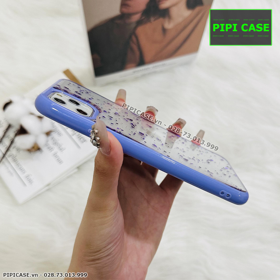Ốp Lưng iPhone 11 Pro Max - Lấp Lánh -Tím