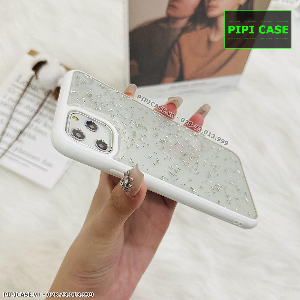 Ốp Lưng iPhone 11 Pro Max - Lấp Lánh - Trắng