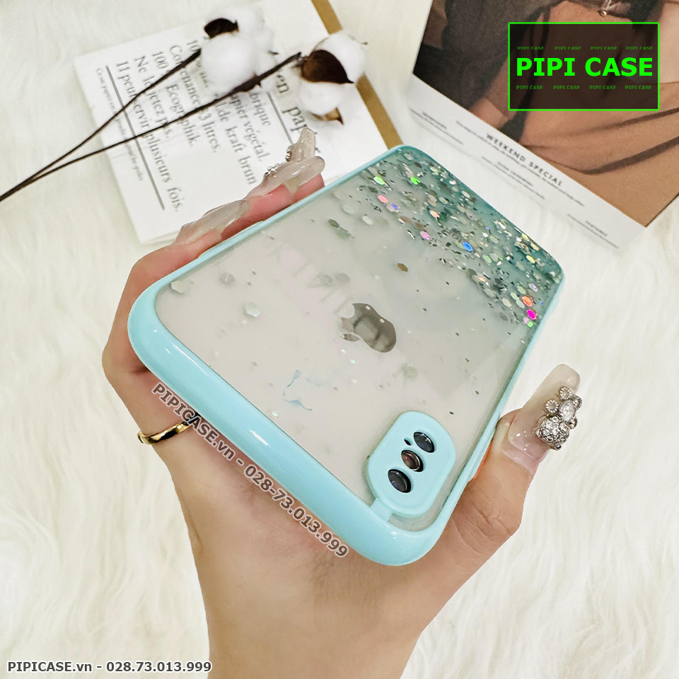 Ốp Lưng iPhone X / XS - Shining - Xanh