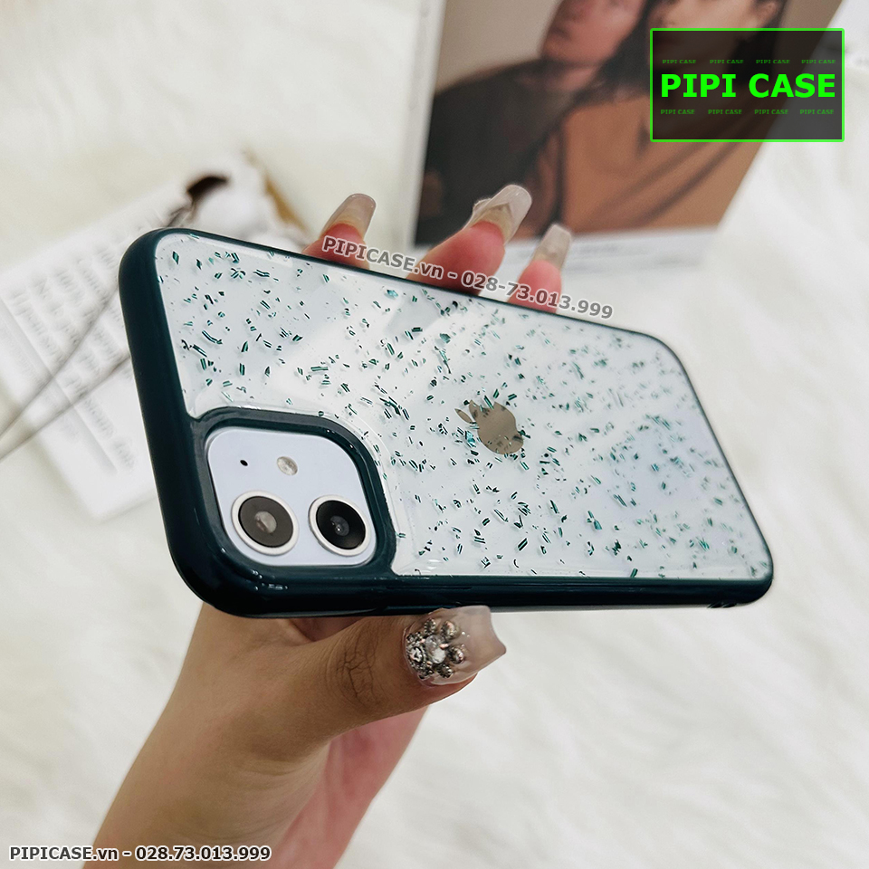 Ốp Lưng iPhone 11 - Lấp Lánh - Xanh