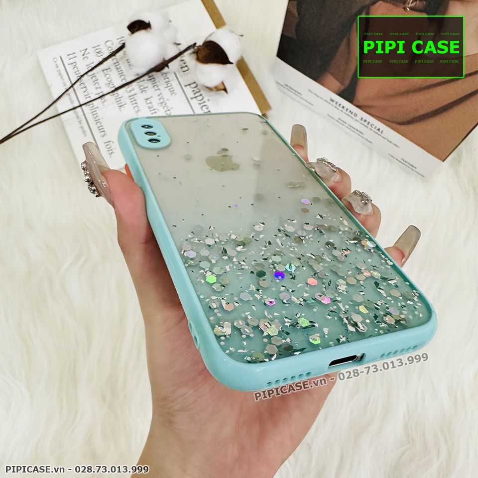 Ốp Lưng iPhone X / XS - Shining - Xanh