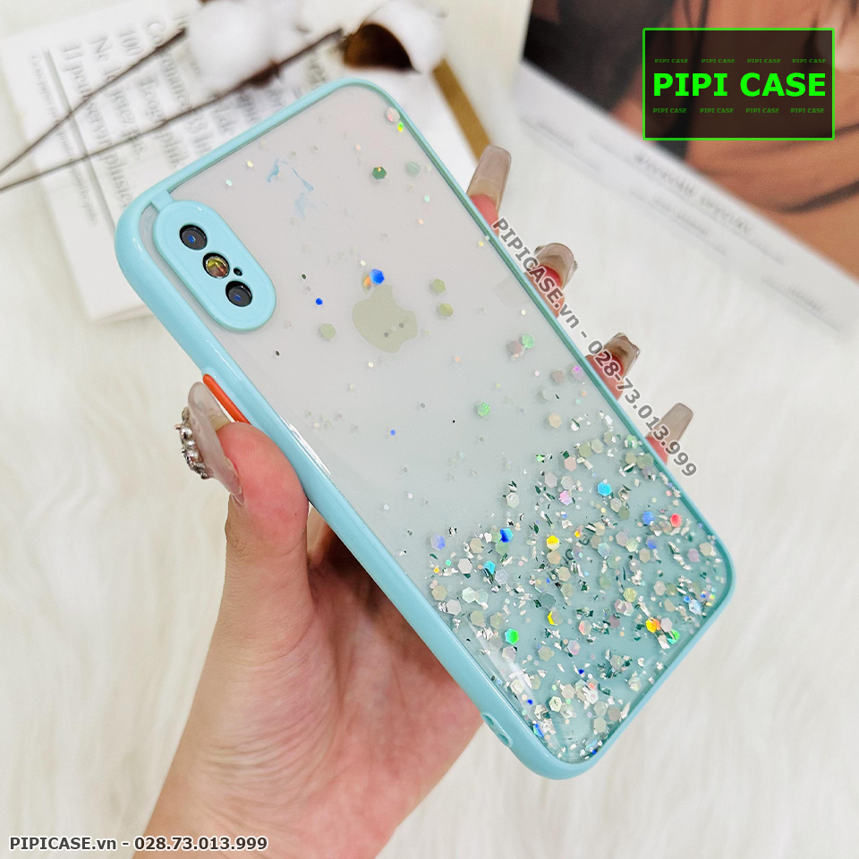 Ốp Lưng iPhone X / XS - Shining - Xanh