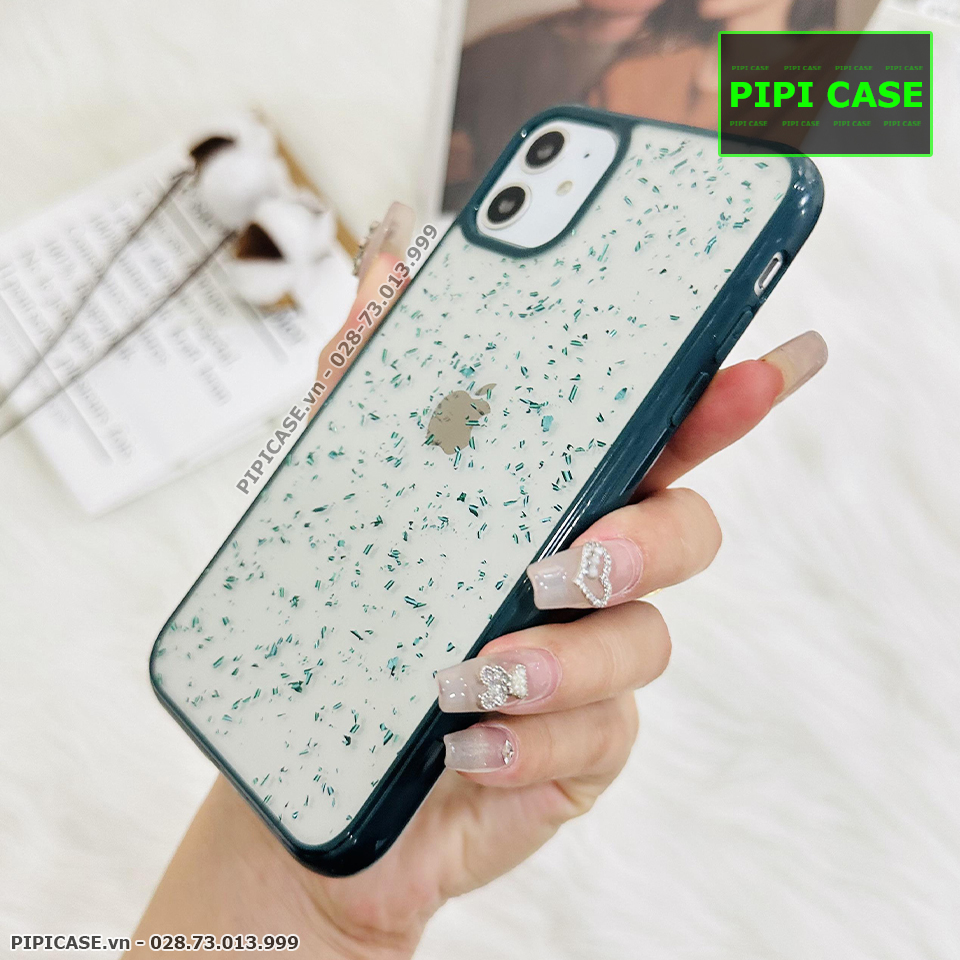 Ốp Lưng iPhone 11 - Lấp Lánh - Xanh