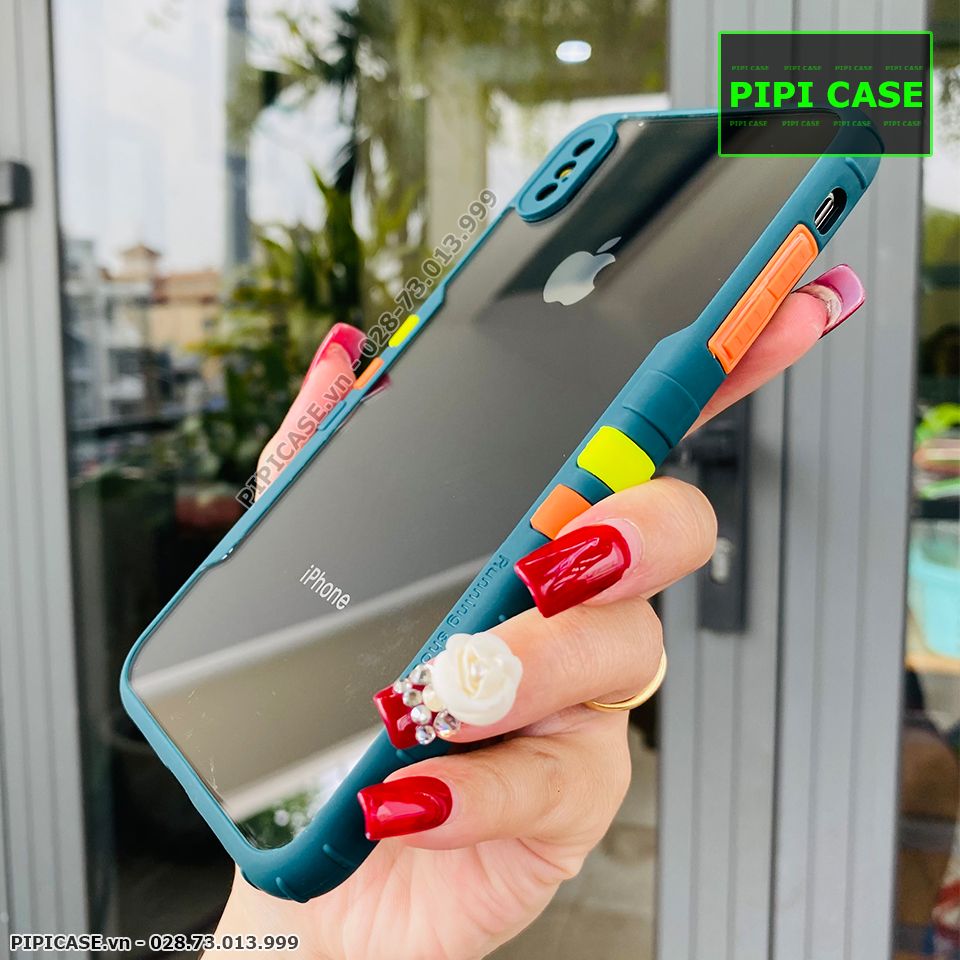 Ốp Lưng iPhone XS Max - Running Man - Xanh Rêu