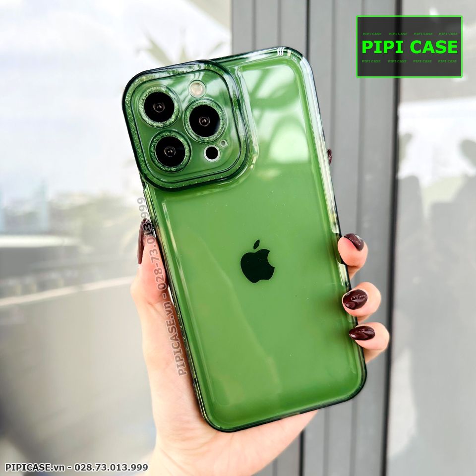 Ốp Lưng iPhone 13 Pro Max - Simple - Xanh Rêu