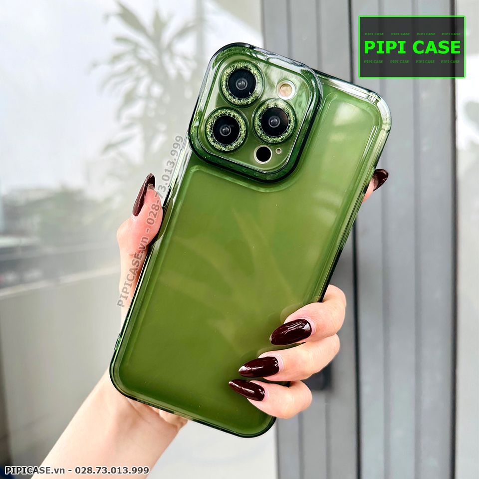 Ốp Lưng iPhone 14 Pro Max - Simple - Xanh Rêu