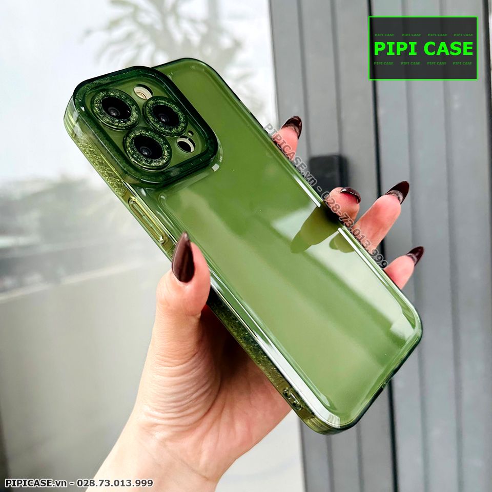 Ốp Lưng iPhone 14 Pro Max - Simple - Xanh Rêu