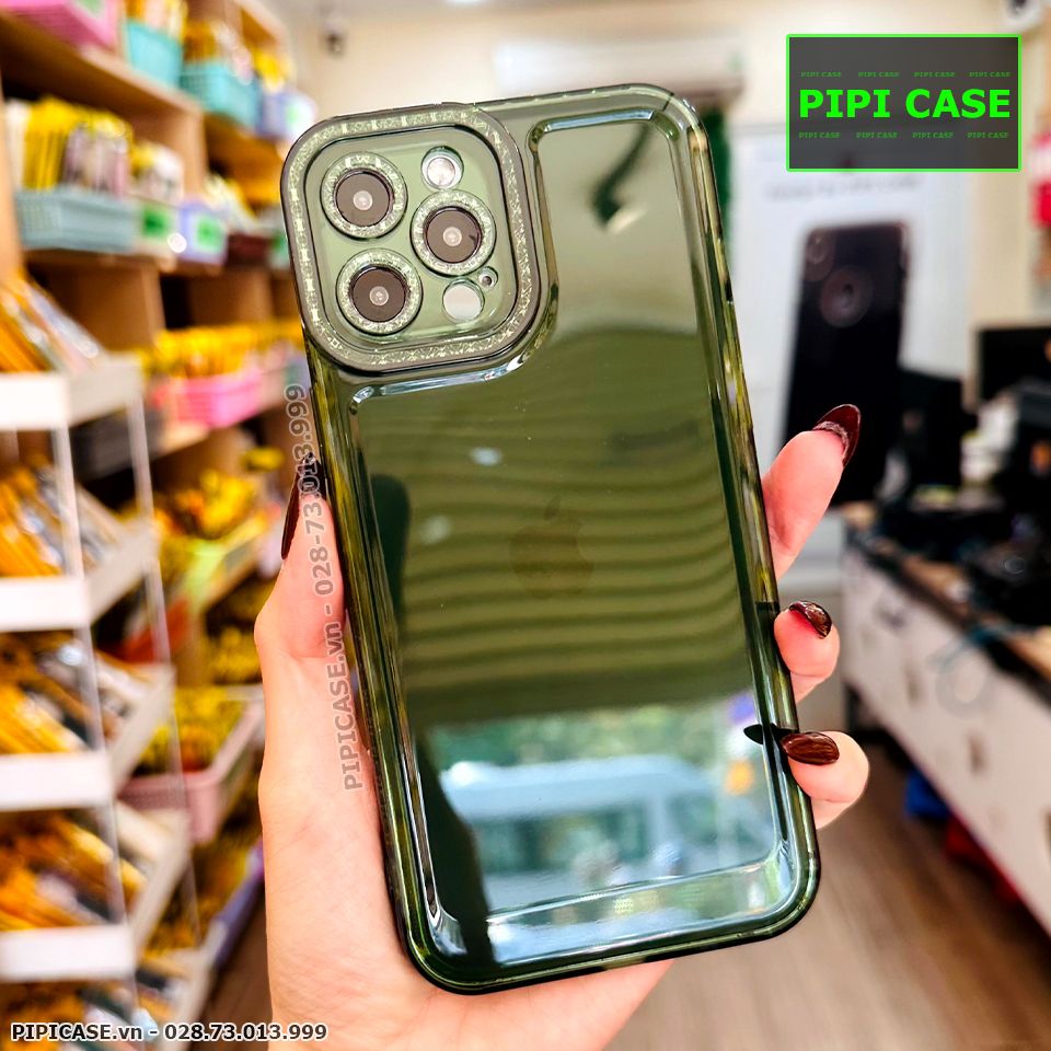 Ốp Lưng iPhone 12 Pro Max - Simple - Xanh Rêu