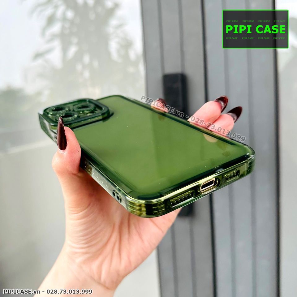Ốp Lưng iPhone 14 Pro Max - Simple - Xanh Rêu