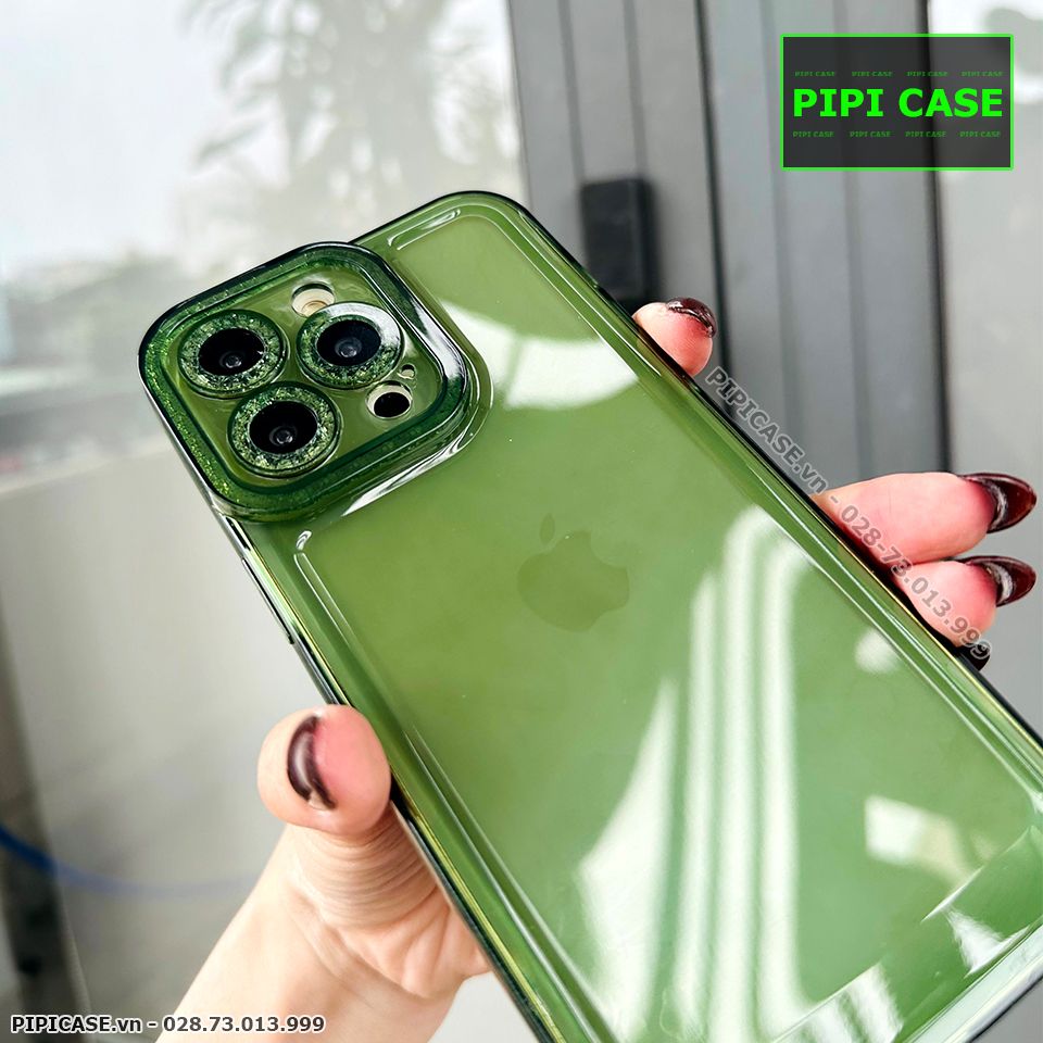 Ốp Lưng iPhone 14 Pro Max - Simple - Xanh Rêu