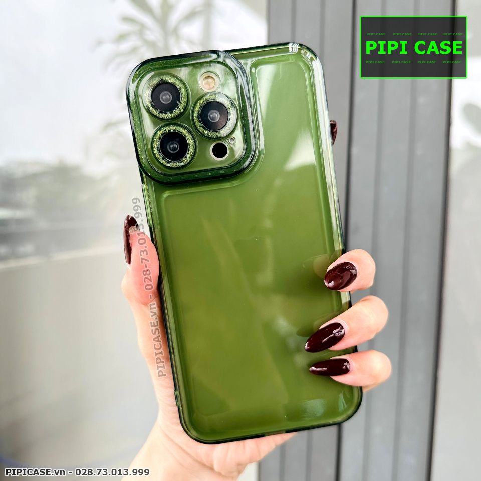 Ốp Lưng iPhone 14 Pro Max - Simple - Xanh Rêu