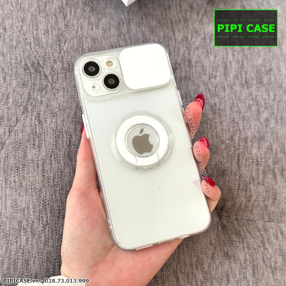 Ốp Lưng iPhone 14 - Pink Bear - Trắng