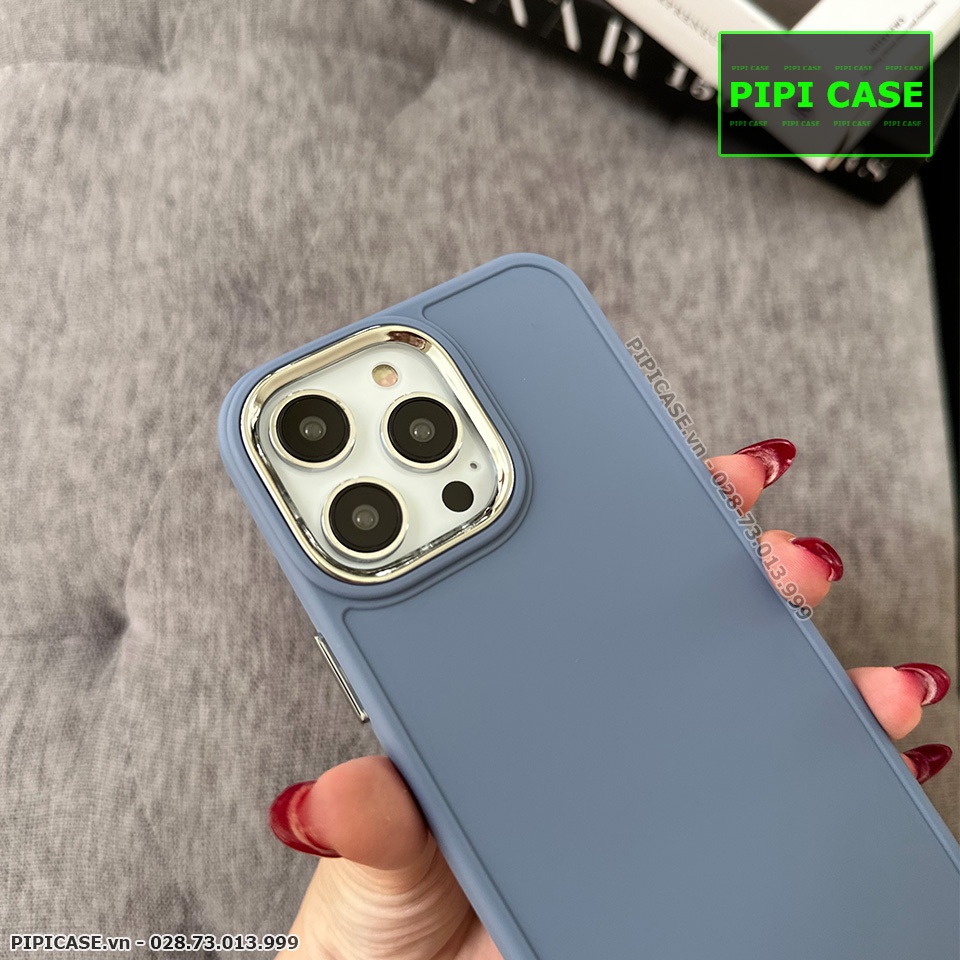 Ốp Lưng iPhone 14 Pro Max - May - Xám Xanh