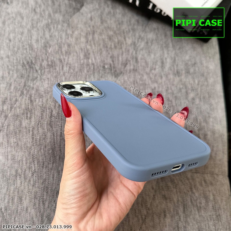 Ốp Lưng iPhone 14 Pro Max - May - Xám Xanh