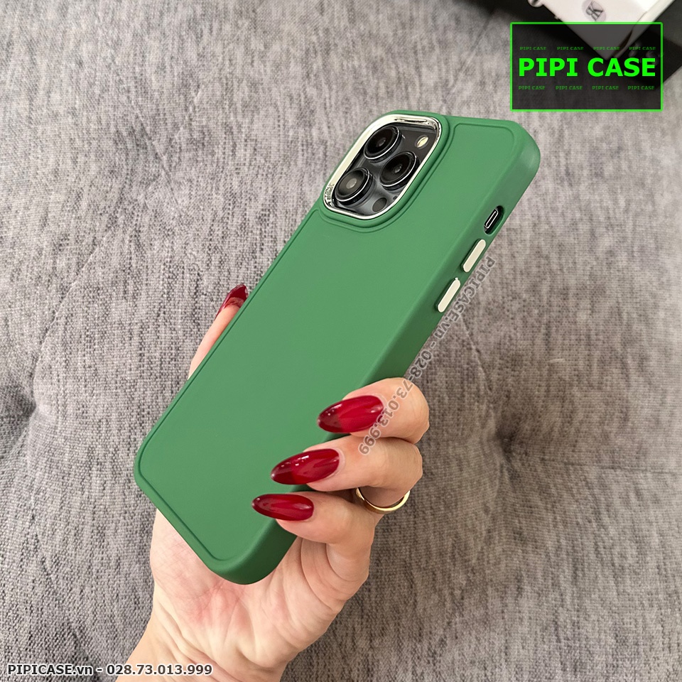 Ốp Lưng iPhone 14 Pro Max - May - Xanh Rêu