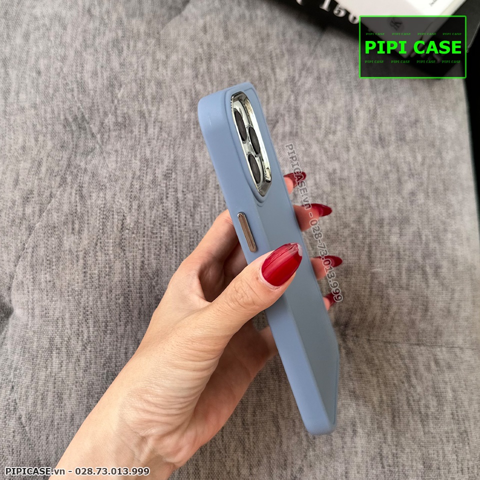 Ốp Lưng iPhone 14 Pro Max - May - Xám Xanh