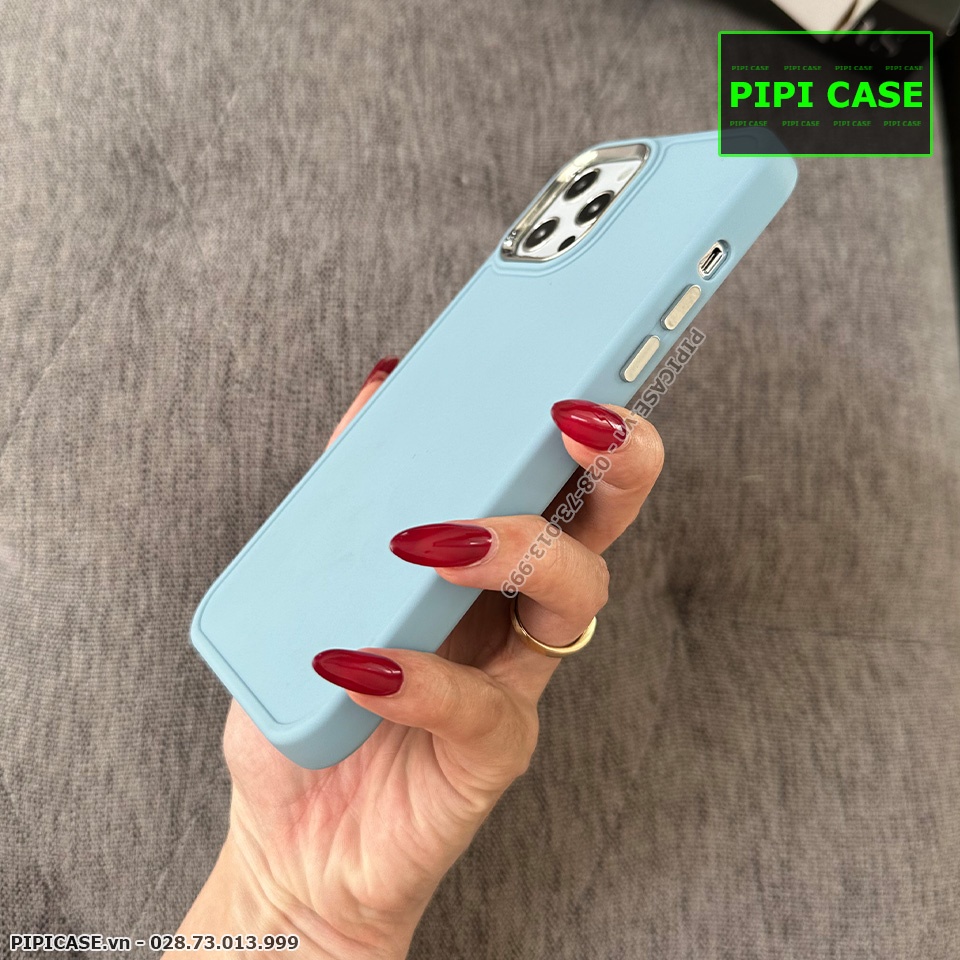 Ốp Lưng iPhone 12 Pro Max - May - Xanh Nhạt