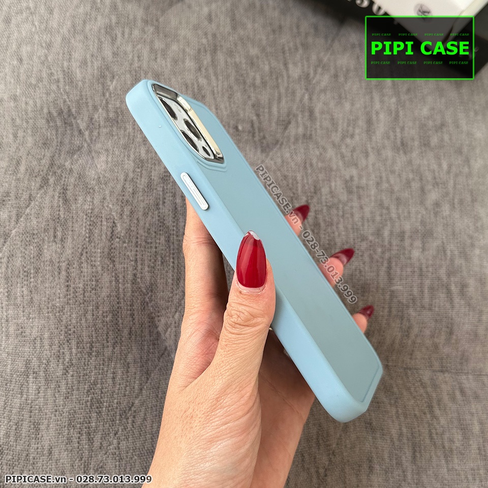 Ốp Lưng iPhone 12 Pro Max - May - Xanh Nhạt