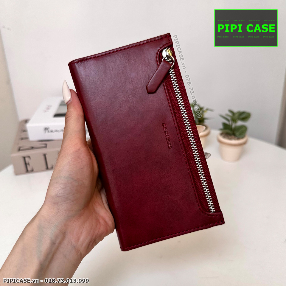 Bao Da iPhone 11 Pro Max - Molann - Đỏ Đậm