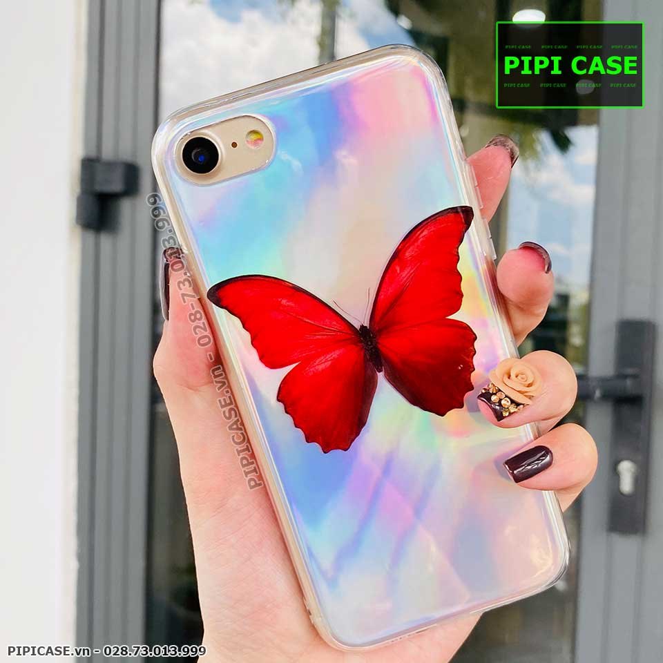 Ốp Lưng iPhone 7 - Butterfly - Đỏ