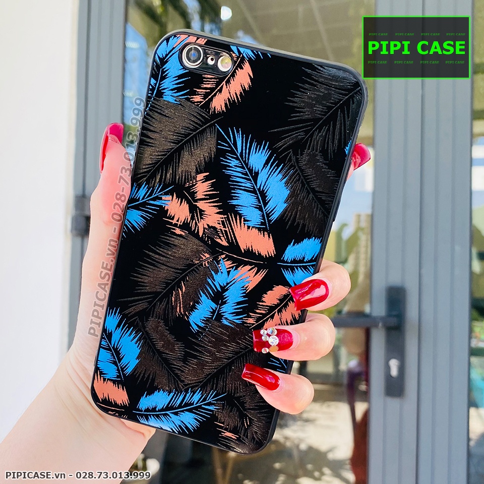 Ốp Lưng iPhone 6 Plus - Feathers - Xanh Dương