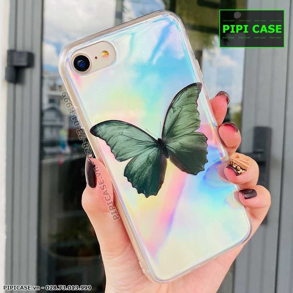 Ốp Lưng iPhone 7 - Butterfly - Xanh Lá