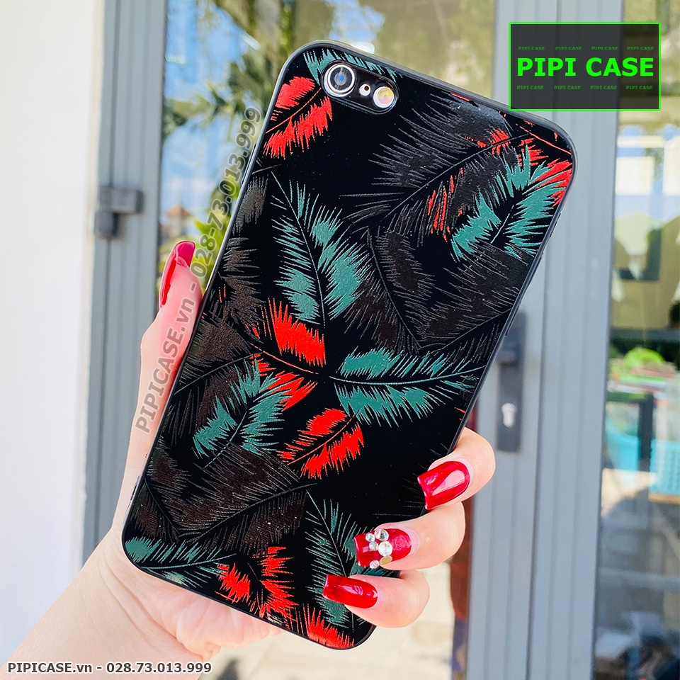 Ốp Lưng iPhone 6 Plus - Feathers - Đỏ