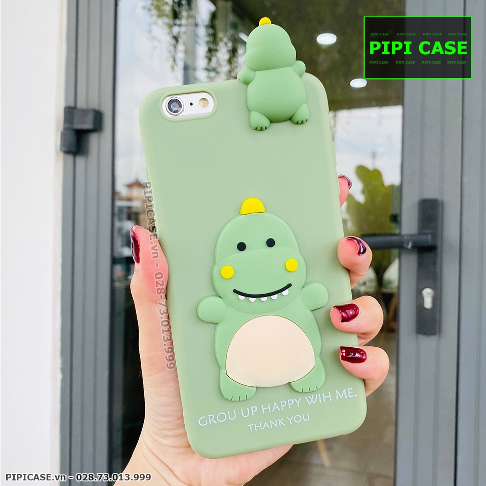 Ốp Lưng iPhone 6 - Khủng Long - Xanh