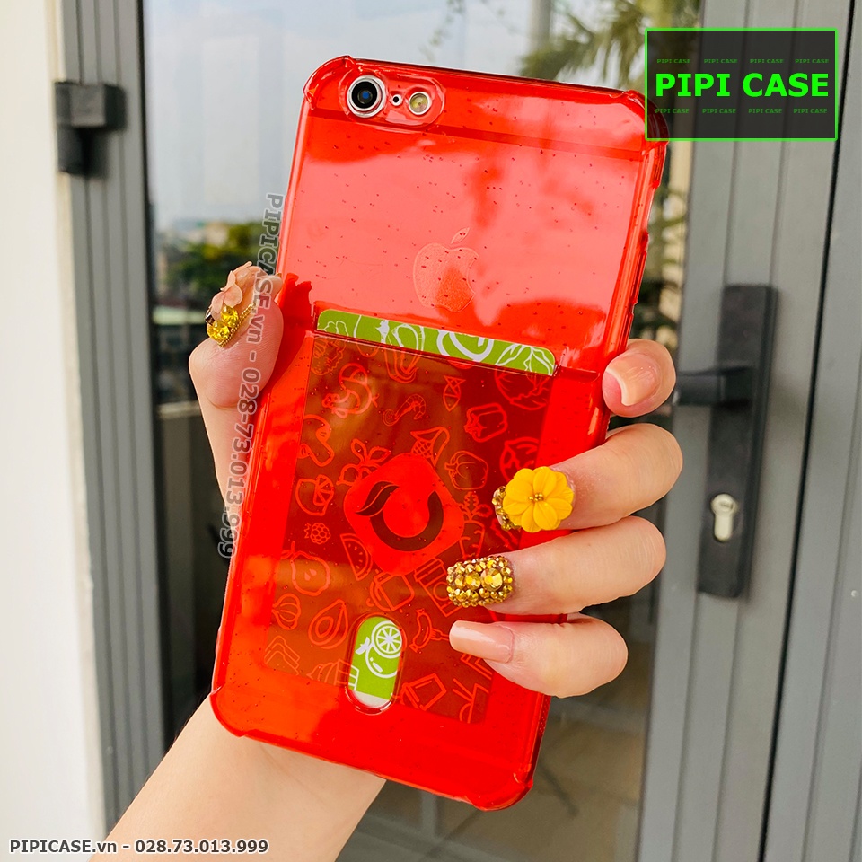 Ốp Lưng iPhone 6 Plus - Ốp Thẻ - Đỏ