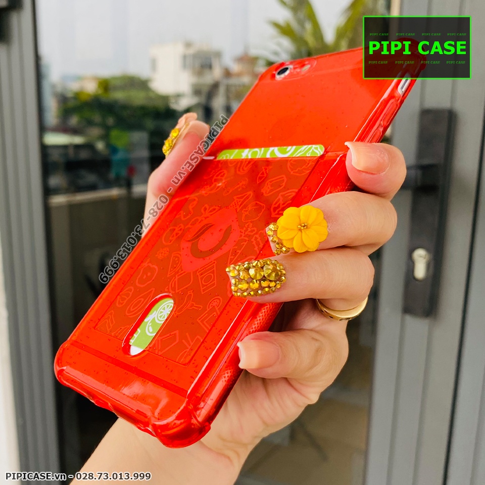 Ốp Lưng iPhone 6 Plus - Ốp Thẻ - Đỏ