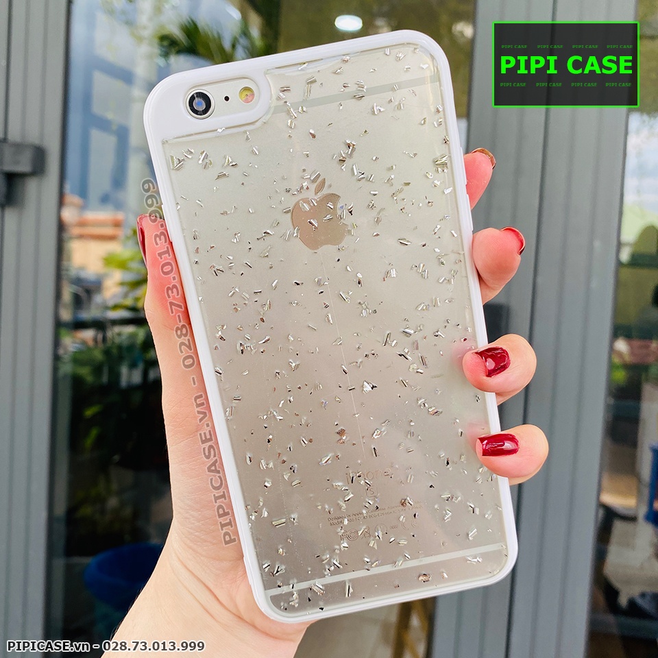 Ốp Lưng iPhone 6 Plus - Lấp Lánh - Trắng