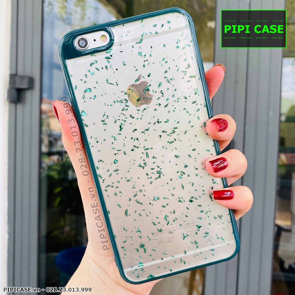 Ốp Lưng iPhone 6 Plus - Lấp Lánh - Xanh
