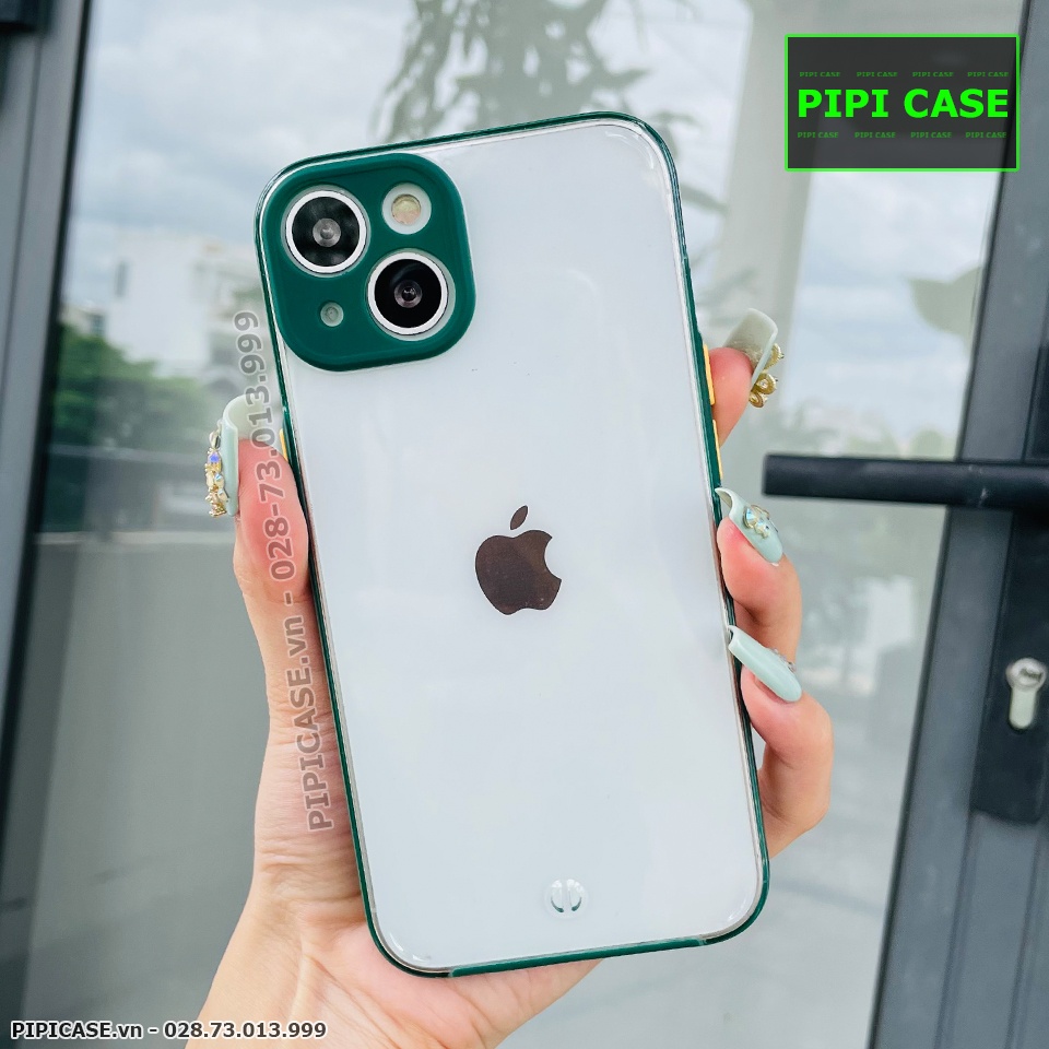 Ốp Lưng iPhone 14 - MiMin - Xanh Rêu