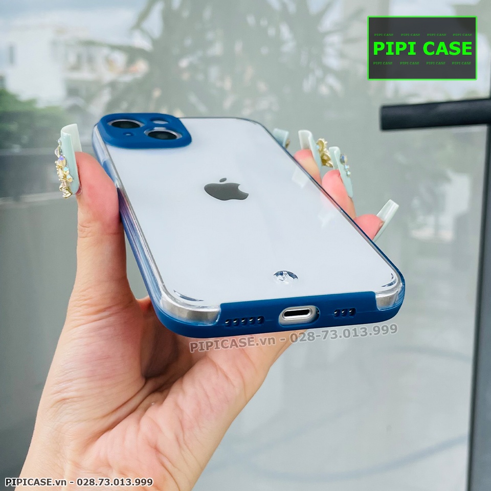 Ốp Lưng iPhone 14 - MiMin - Xanh Dương