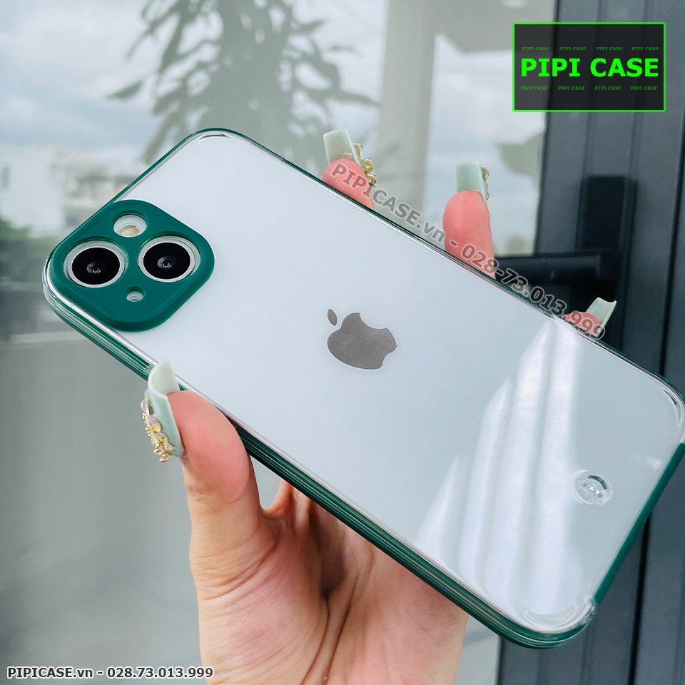 Ốp Lưng iPhone 14 - MiMin - Xanh Rêu